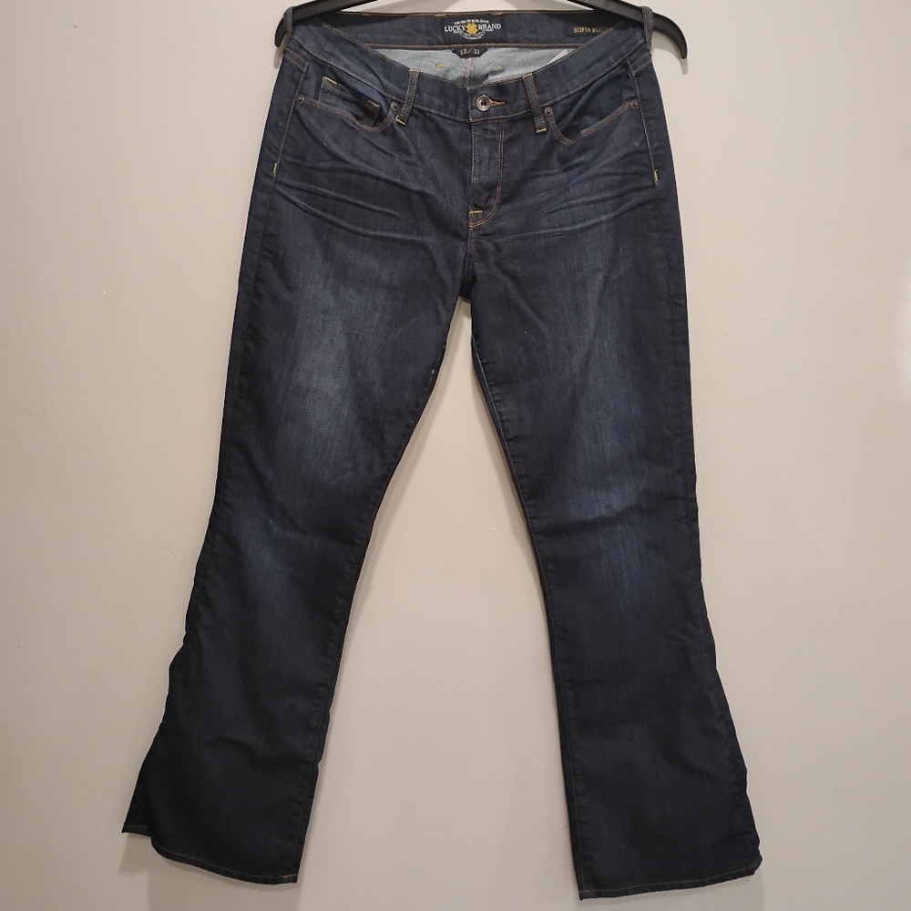 Women's Dark Blue Lucky Brand Sofia Jeans Size 12 /31
